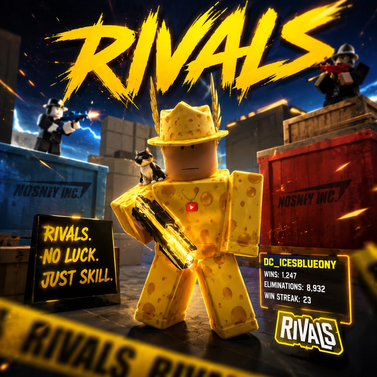 Icesblue's cheese avatar in Rivals artwork